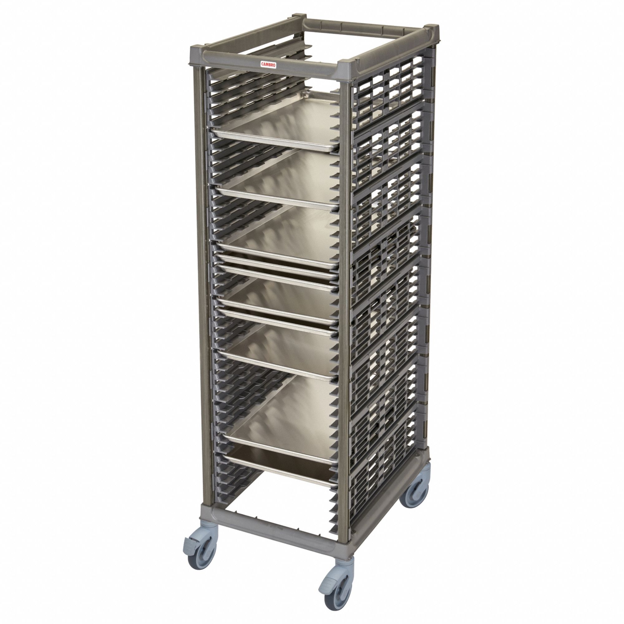 Bun Pan/Sheetpan Rack: 40 Slots, 1 1/2 in Betw Shelves, 350 lb Capac, 25 1/2 in Wd, Full Size
