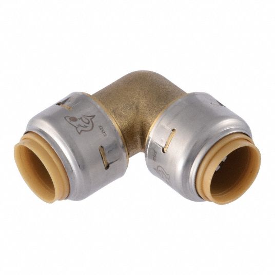 Brass, Push-to-Connect x Push-to-Connect, Push-Fit Elbow - 807AH2|UR248 ...
