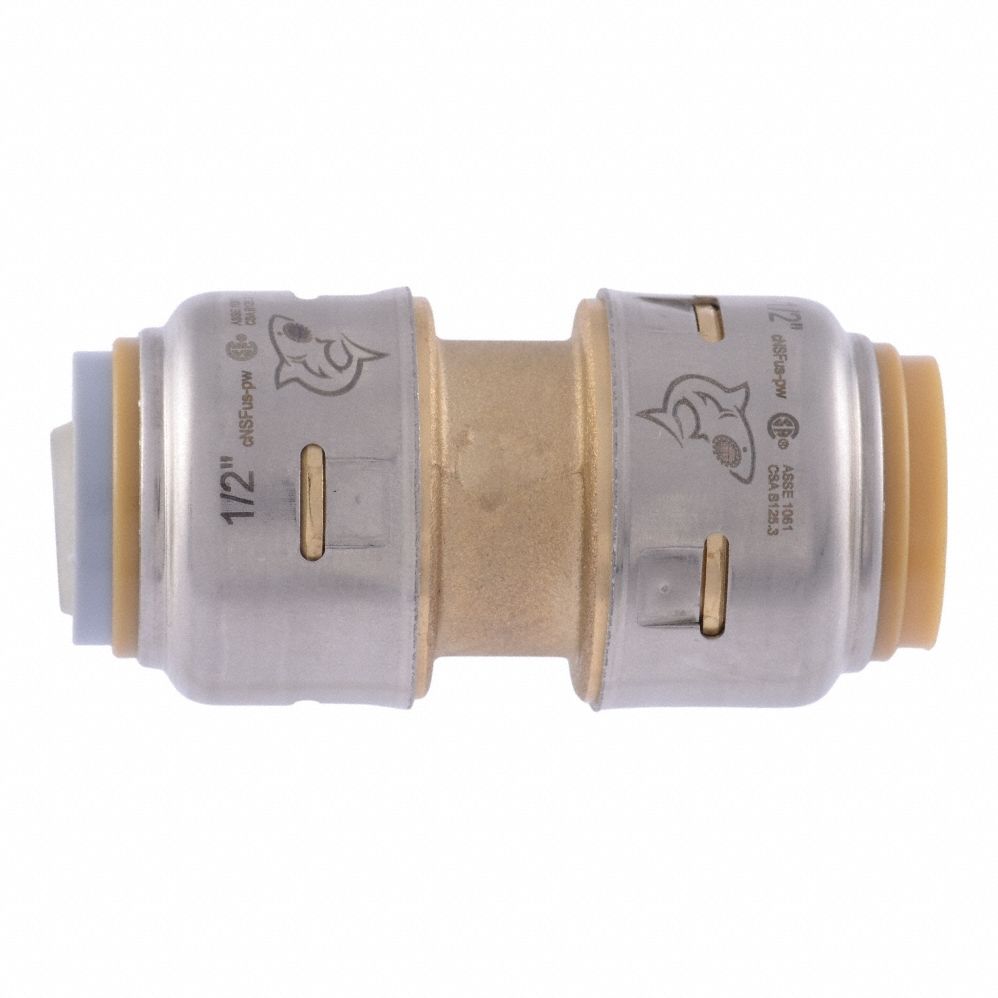 Push-Fit Adapter Straight Coupling Brass