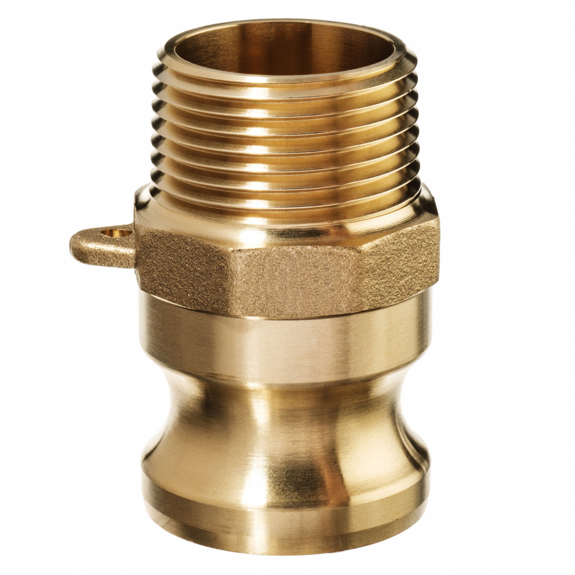 CAM AND GROOVE COUPLING, NPT, 2 IN, TYPE F, BRASS/BUNA-N, 250 PSI