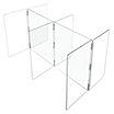 Clear Plastic Self-Supported Table Dividers with Closed Ends for Four People image