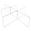 Clear Plastic Self-Supported Table Dividers with Open Ends for Six People image