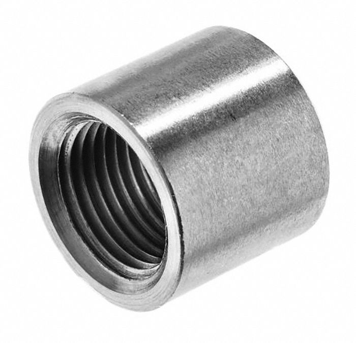 STRAIGHT COUPLING, FNPT X BUTT WELD, ¼ IN PIPE SIZE, 304 STAINLESS STEEL, 3000 PSI