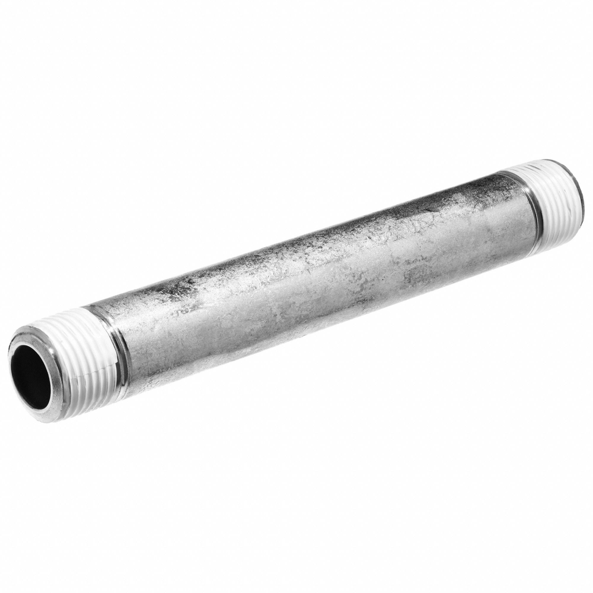 PIPE NIPPLE, MNPT, ⅜ IN PIPE SIZE, 12 IN LENGTH, 304 STAINLESS STEEL, 3000 PSI