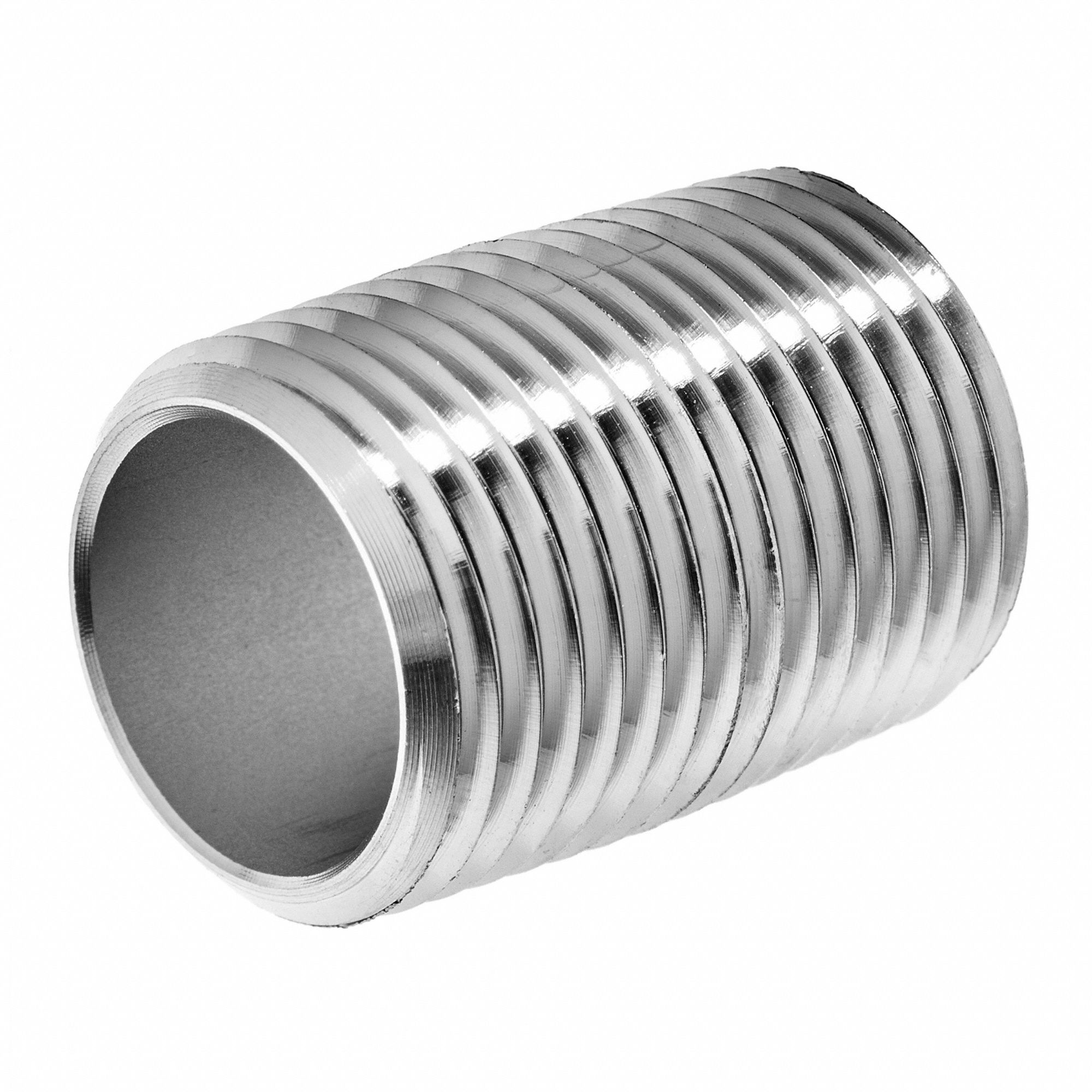 CLOSE NIPPLE, MALE NPT X MALE NPT, CLASS 150, PIPE SIZE 3/4 IN, 150 PSI, ALUMINUM