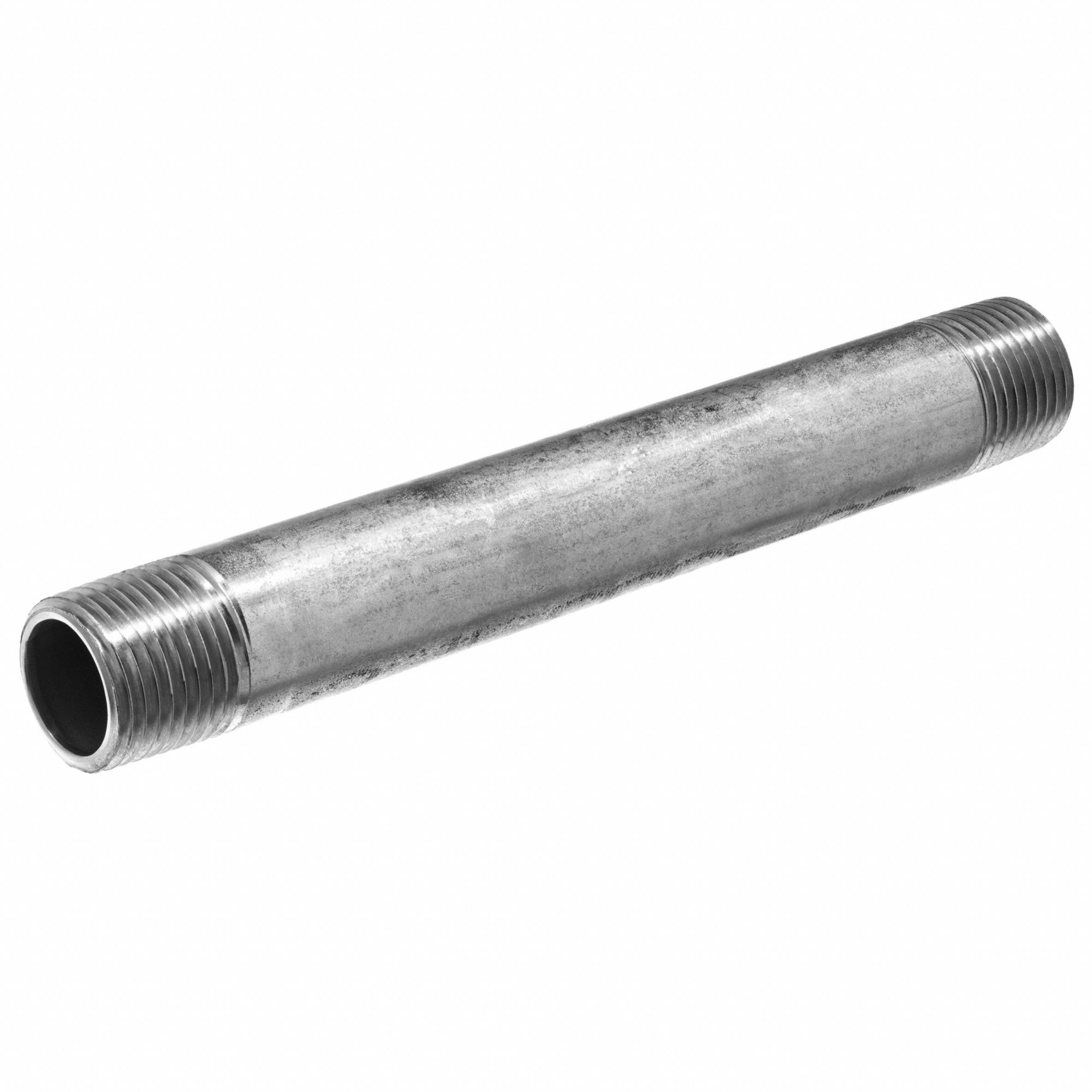 304 Stainless Steel, 3/8 in Nominal Pipe Size, Nipple - 61TY41