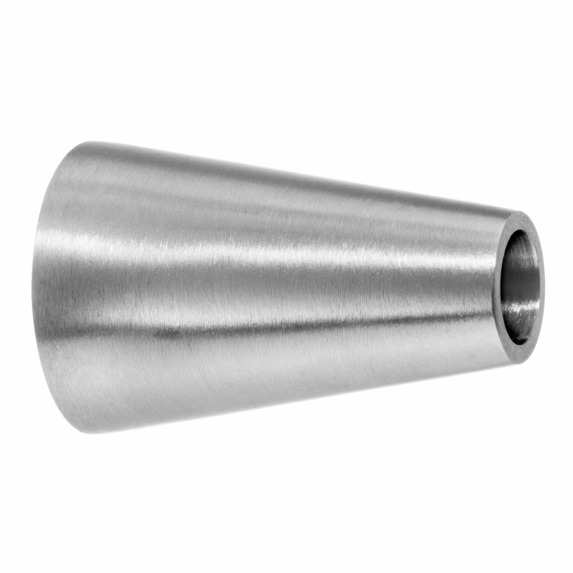 STRAIGHT REDUCER, 1 X ¾ IN TUBE SIZE, BUTT WELD, POLISHED, 304 STAINLESS STEEL