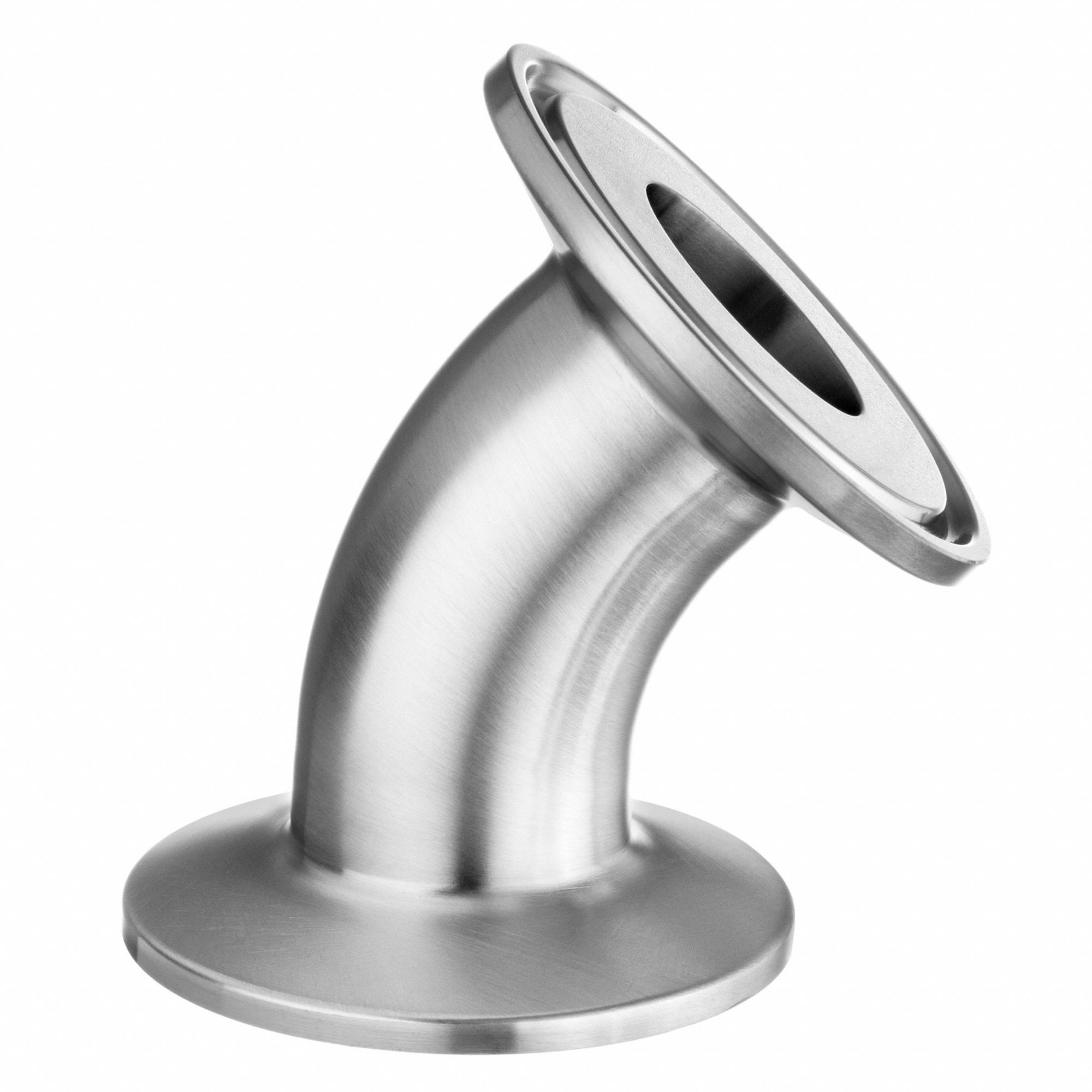 45-DEGREE ELBOW, ½ IN TUBE SIZE, QUICK-CLAMP, POLISHED, 316 STAINLESS STEEL