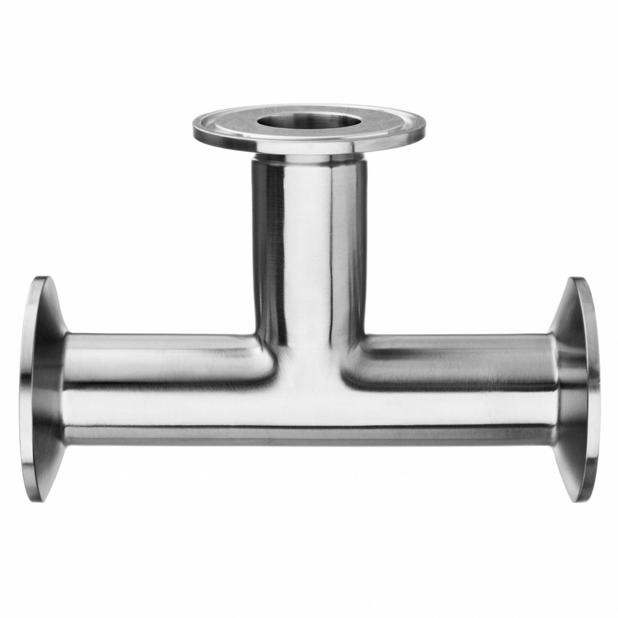 TEE, 2½ IN TUBE SIZE, SANITARY QUICK-CLAMP, POLISHED, 304 STAINLESS STEEL