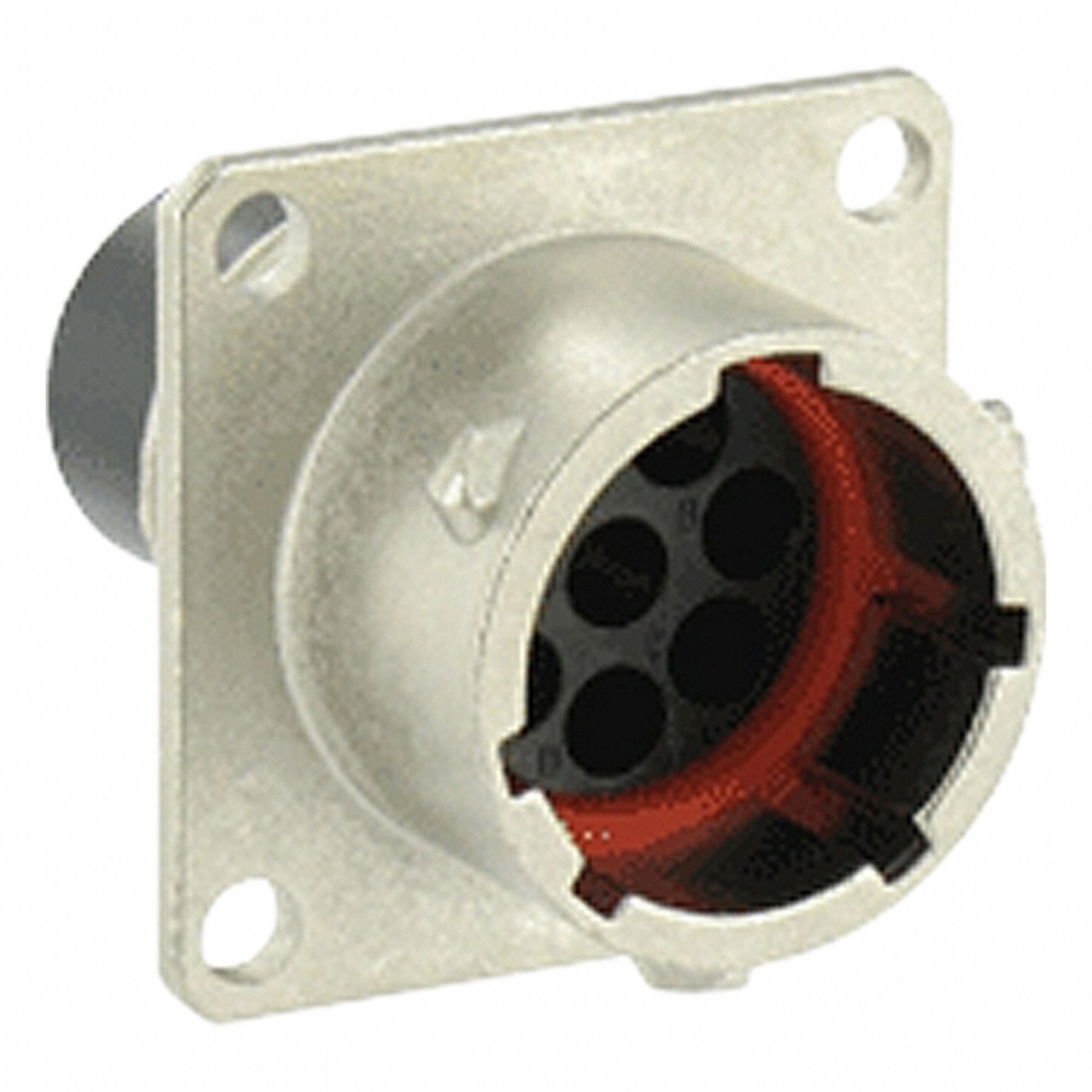 Electrical Connector: Trim Trio UTO 12, Square Flange Receptacle, 8 Contacts, 10 A