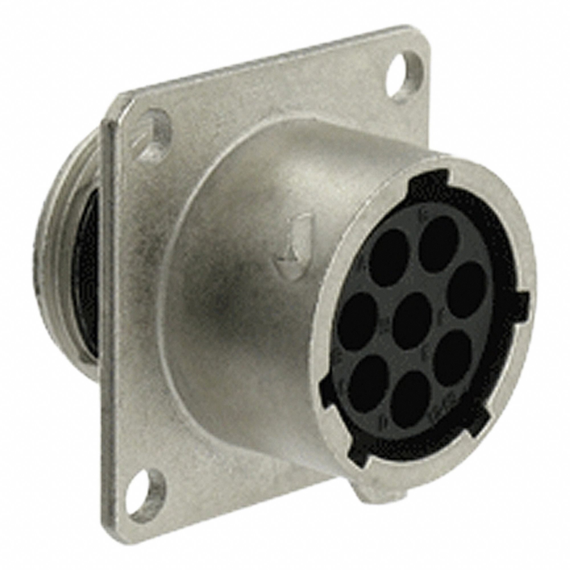 Electrical Connector: Trim Trio UTO 12, Square Flange Receptacle, 8 Contacts, 10 A