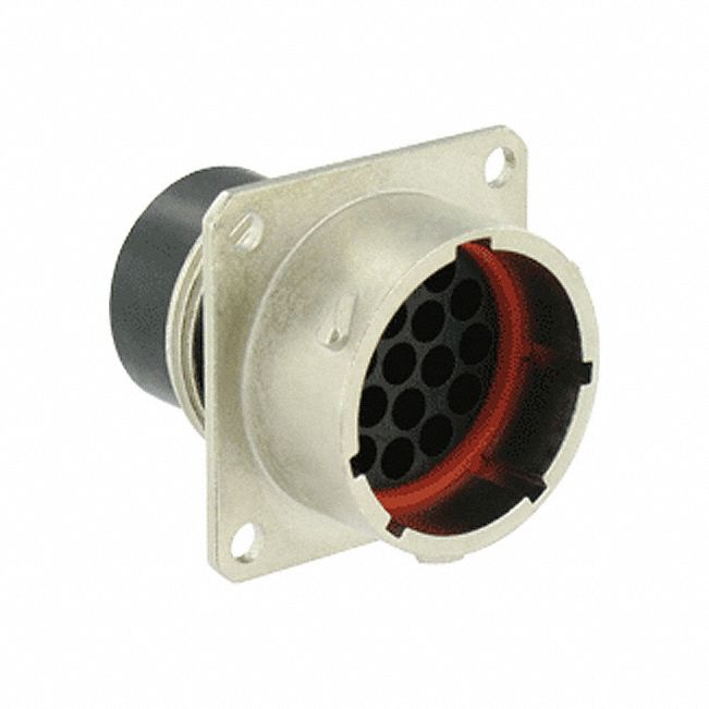 Electrical Connector: Trim Trio UTO 16, Square Flange Receptacle, 19 Contacts, 9 A