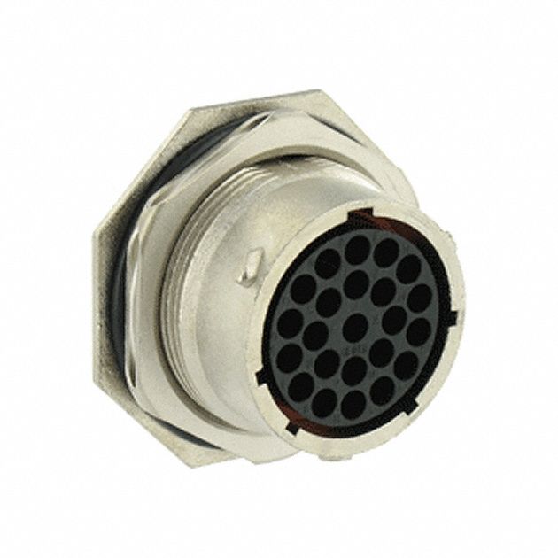 Electrical Connector: Trim Trio UTO 18, Jam Nut Receptacle, 23 Contacts, 8 A, IP68/IP69K
