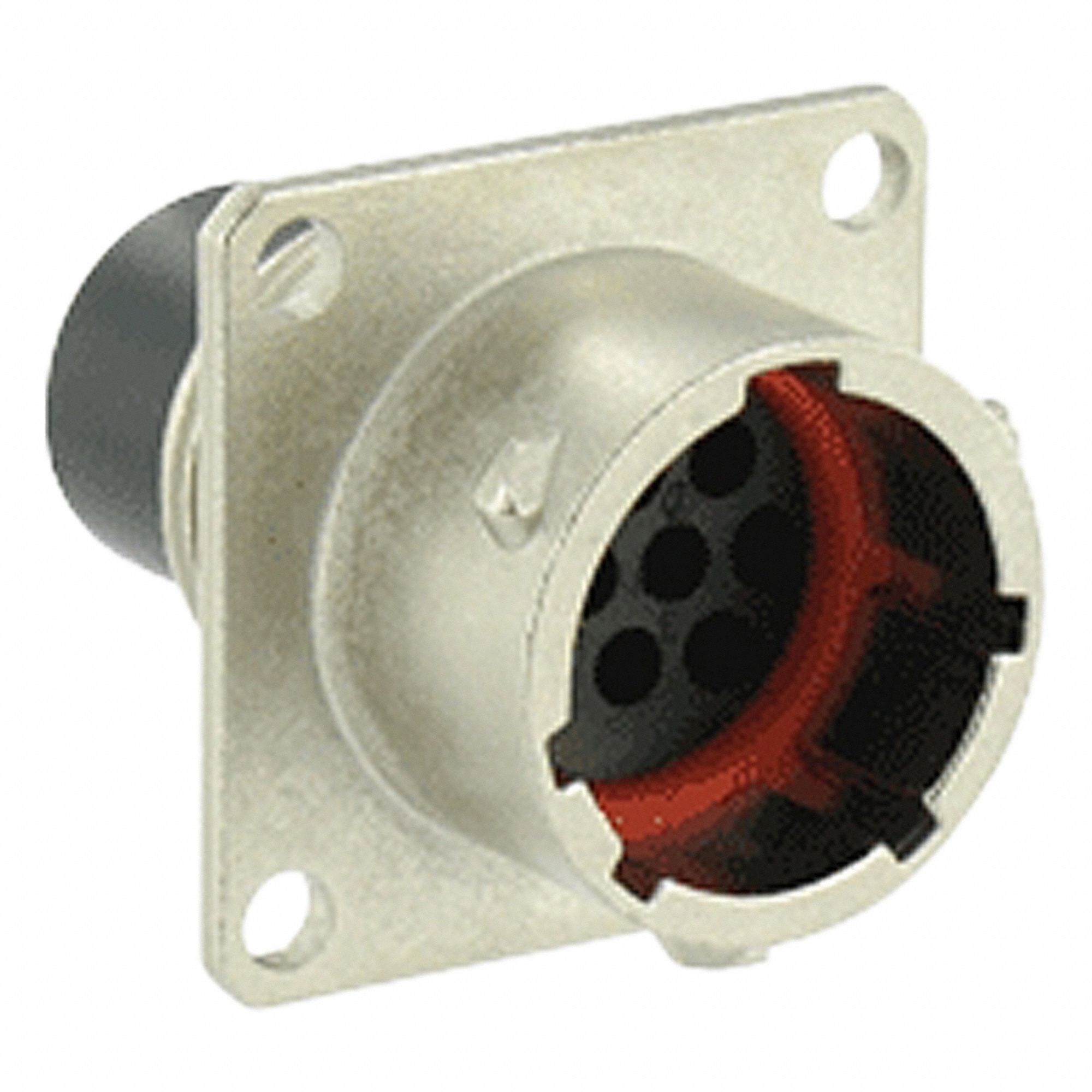 Electrical Connector: Trim Trio UTO 12, Square Flange Receptacle, 10 Contacts, 5 A