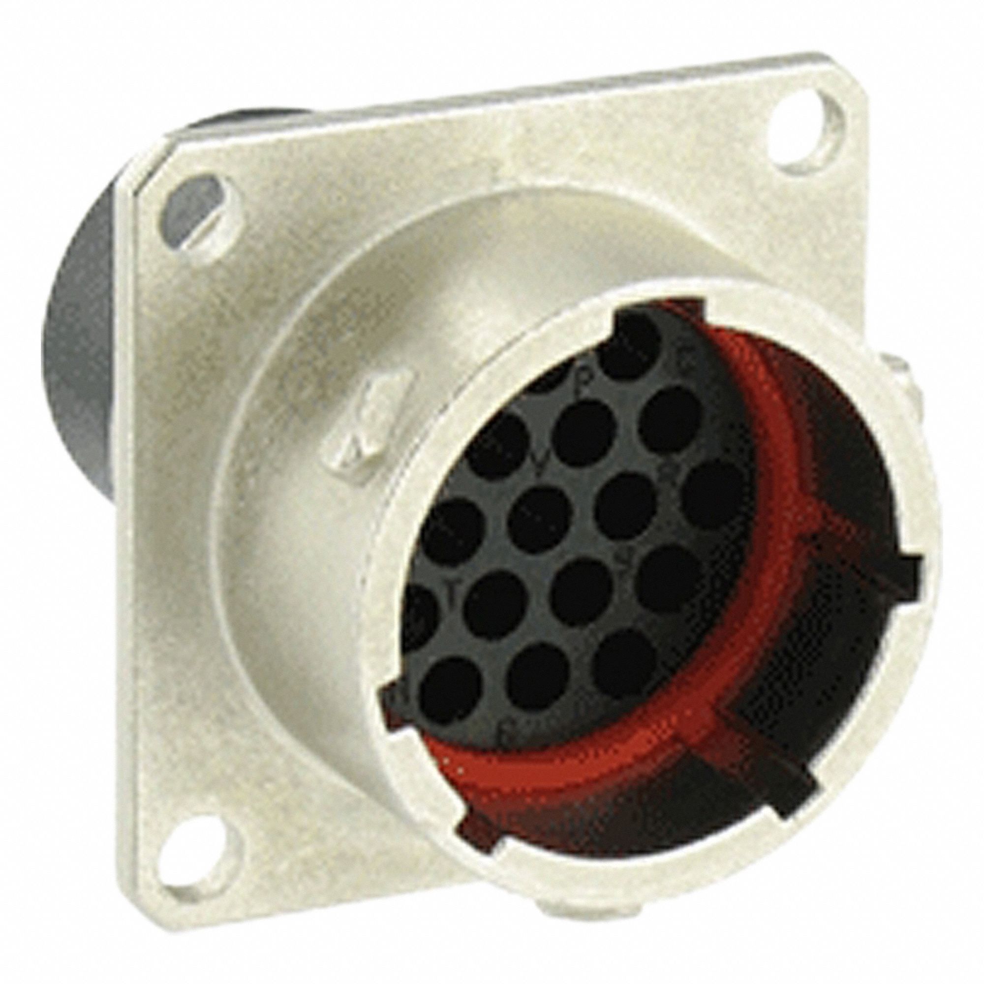 Electrical Connector: Trim Trio UTO 14, Square Flange Receptacle, 19 Contacts, 5 A