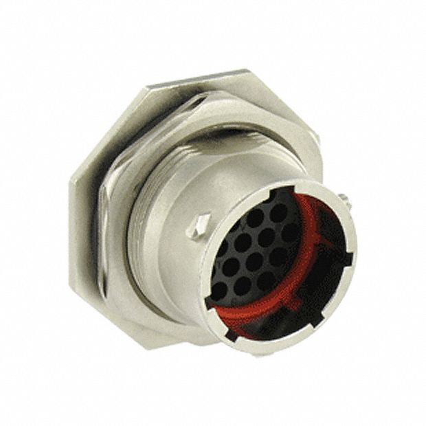 Electrical Connector: Trim Trio UTO 14, Jam Nut Receptacle, 19 Contacts, 5 A, IP68/IP69K