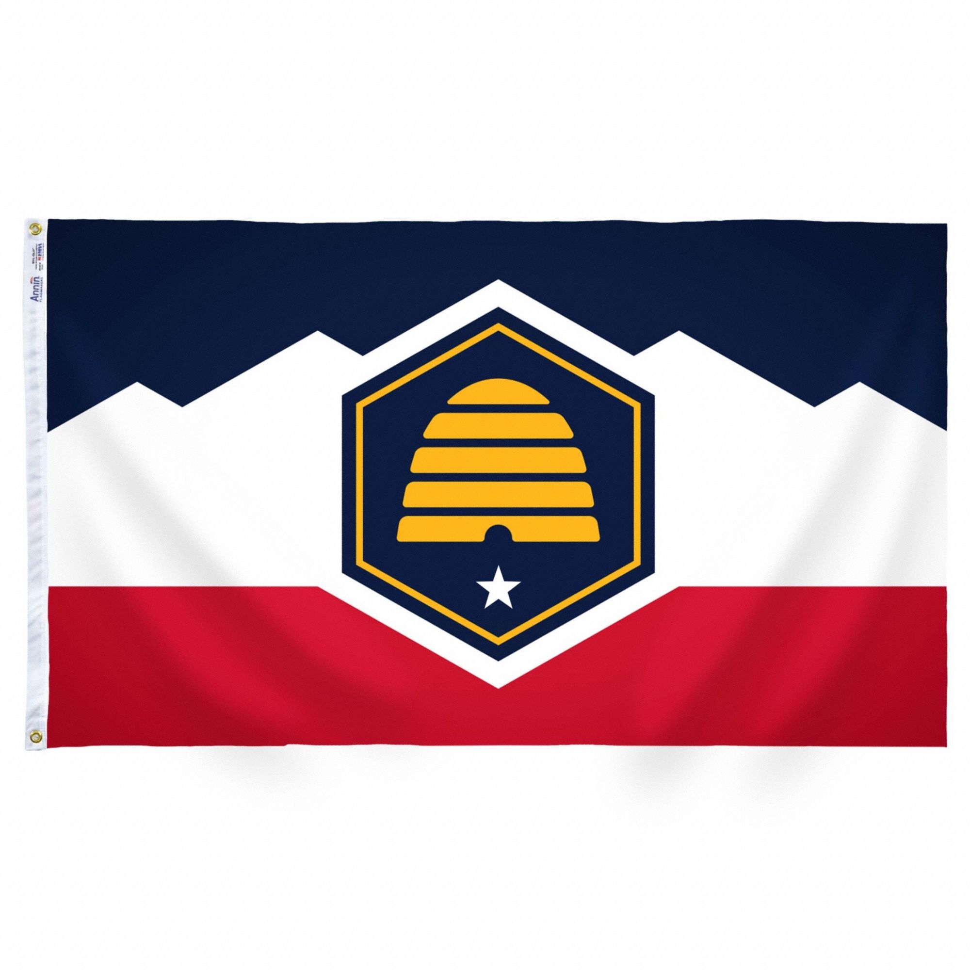 thumbnail image 2 of 2x3 Utah State Printed Nylon Flag - 2'x3' Banner With Grommets 2 of 4