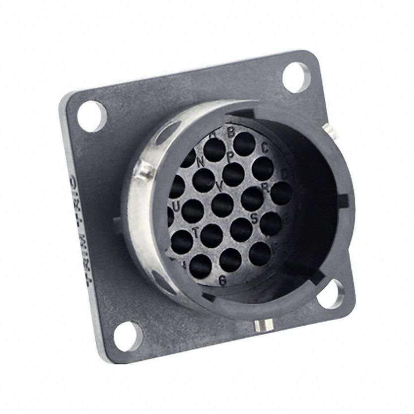 Electrical Connector: Trim Trio UTGX 14, Square Flange Receptacle, 19 Contacts, 4.5 A, 250V