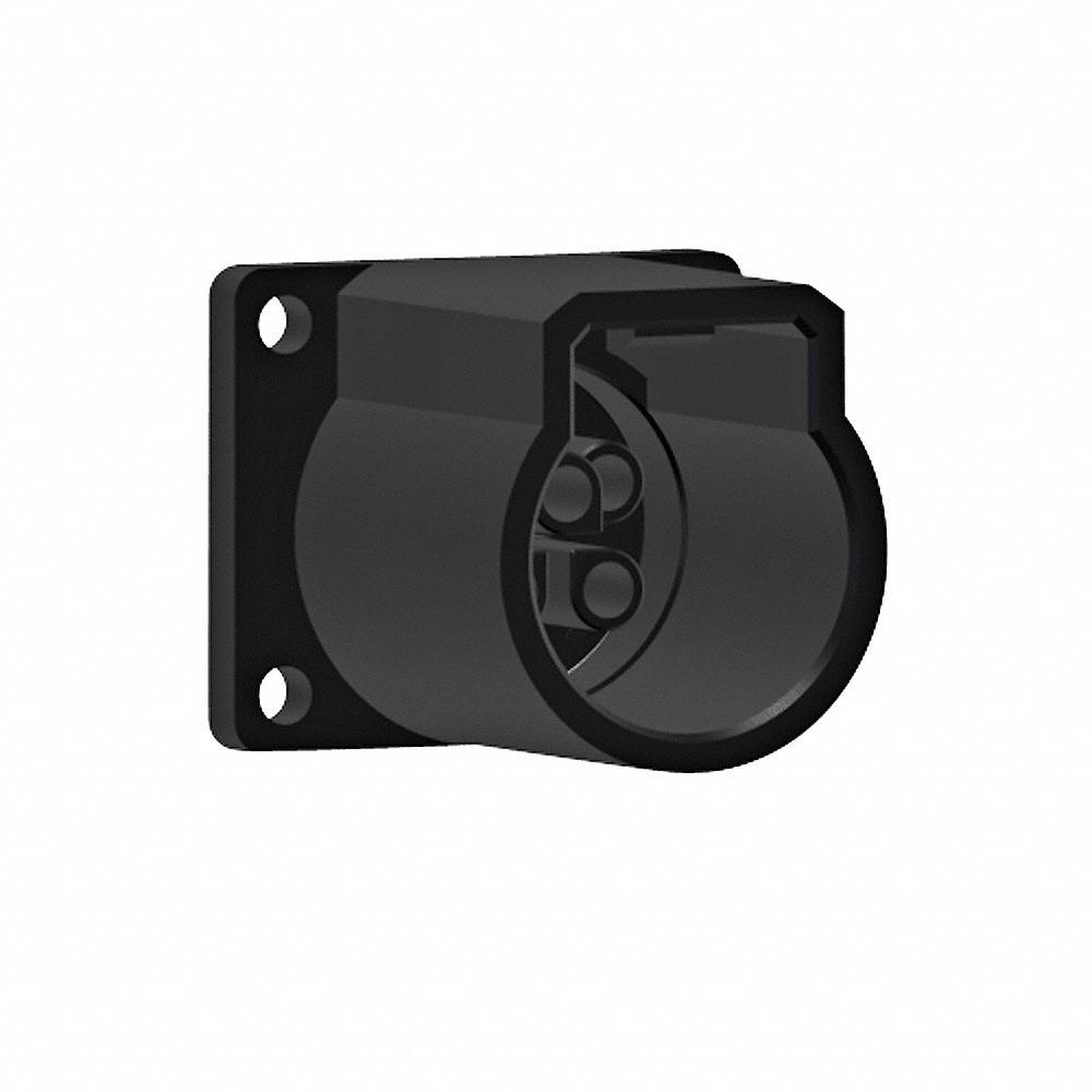 Electrical Connector: Trim Trio UTL 10, Square Flange Receptacle, 3 + Ground Contacts, 16 A