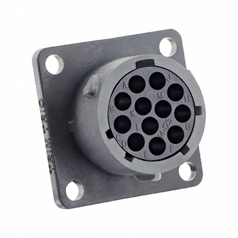 Electrical Connector: Trim Trio UTSX 14, Square Flange Receptacle, 12 Contacts, 16 A, 500V
