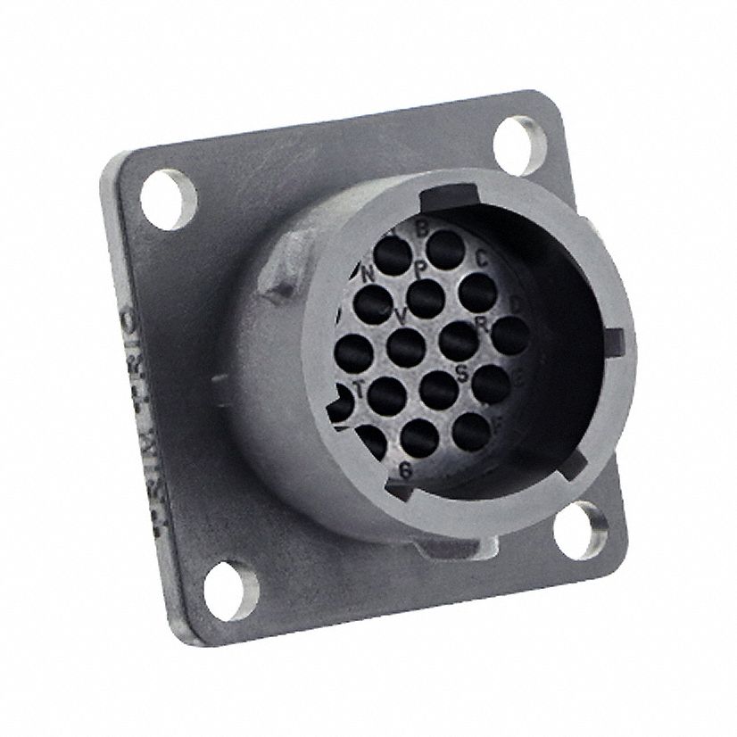 Electrical Connector: Trim Trio UTSX 14, Square Flange Receptacle, 19 Contacts, 4.5 A, 250V
