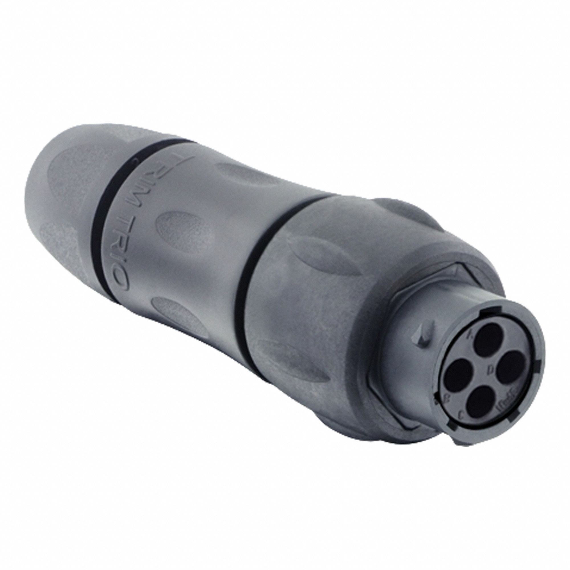 Electrical Connector: Trim Trio UTSX 10, In-Line Receptacle with Cable Gland, 4 Contacts