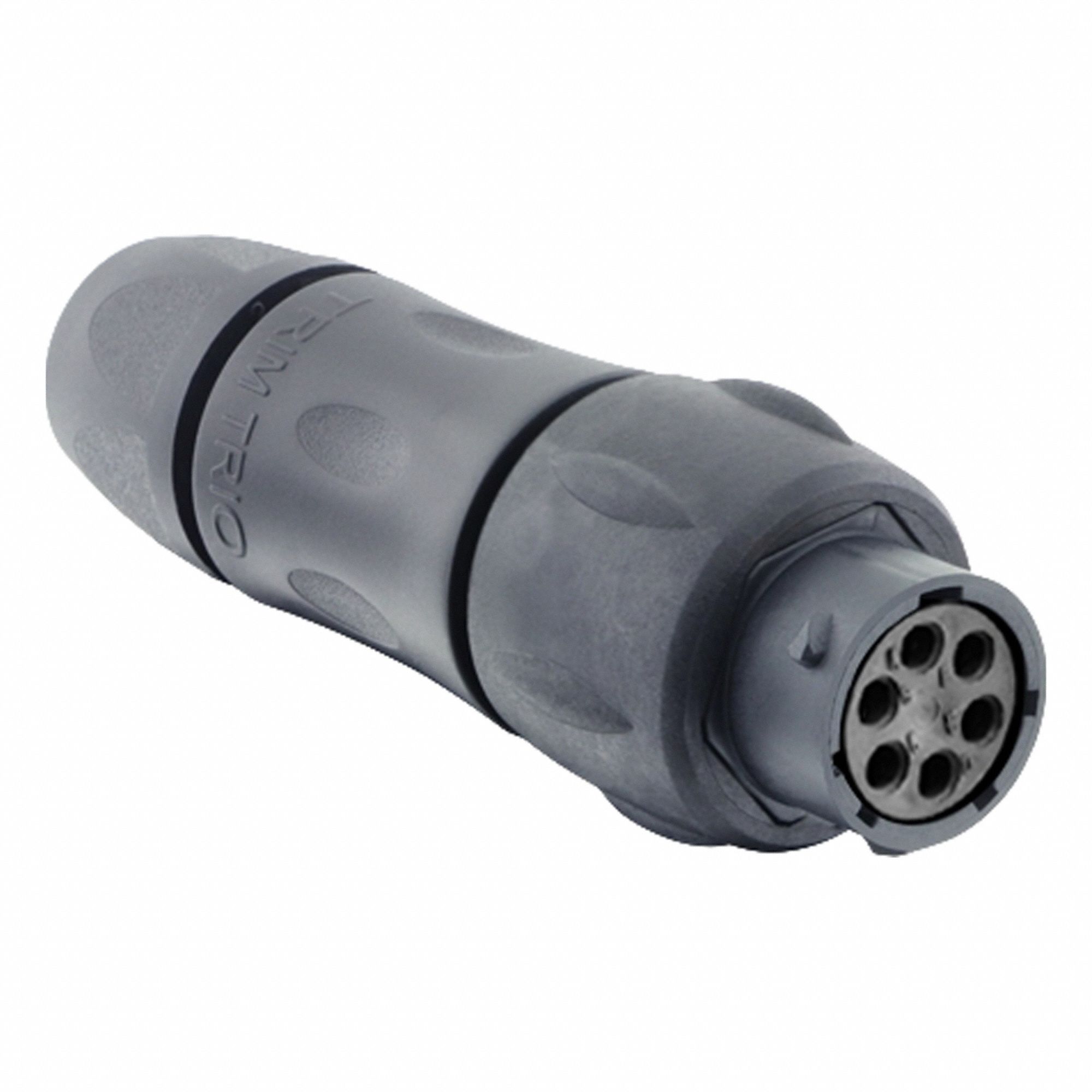 Electrical Connector: Trim Trio UTSX 10, In-Line Receptacle with Cable Gland, 6 Contacts