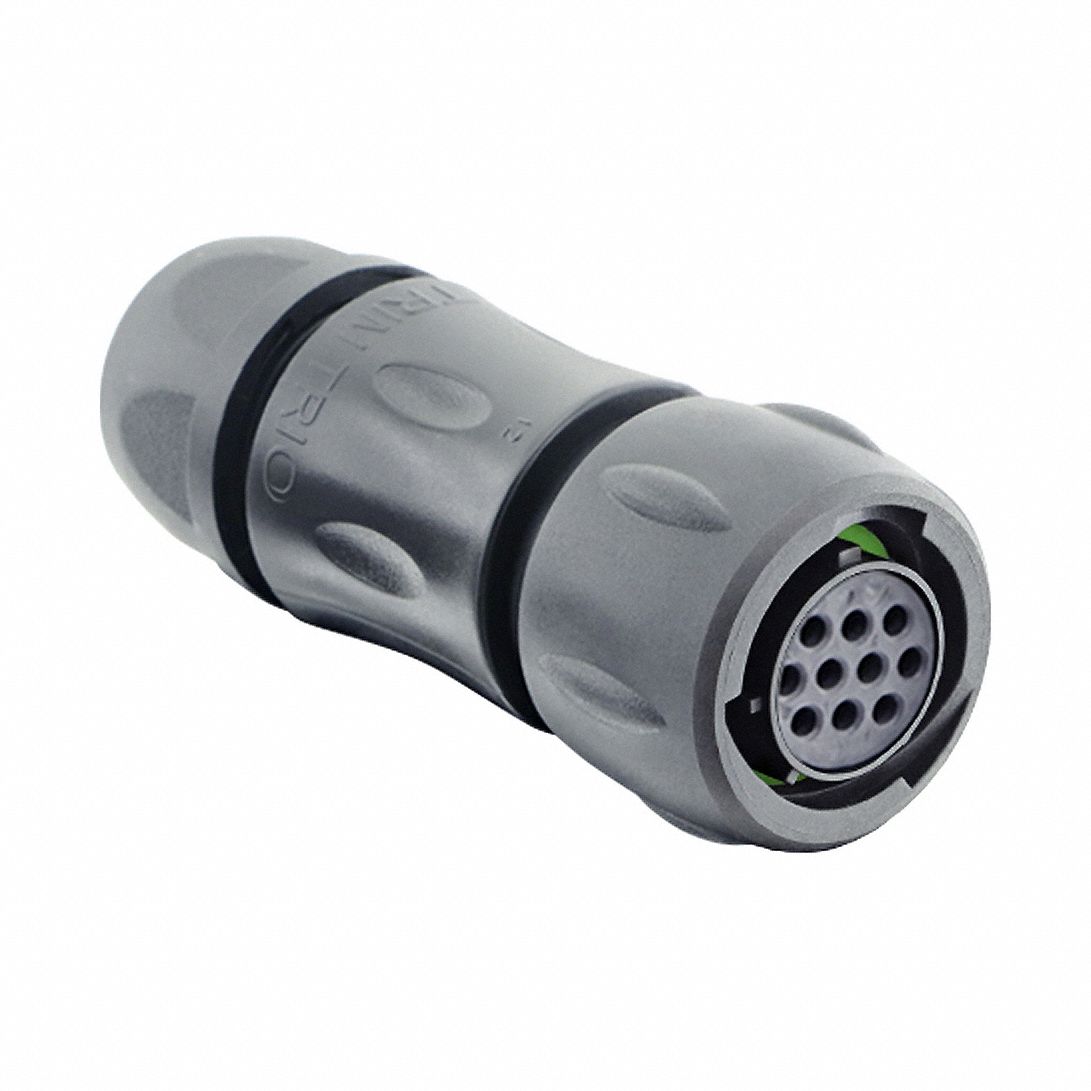 Electrical Connector: Trim Trio UTSX 12, Plug with Cable Gland, 10 Contacts, 4.5 A, 250V