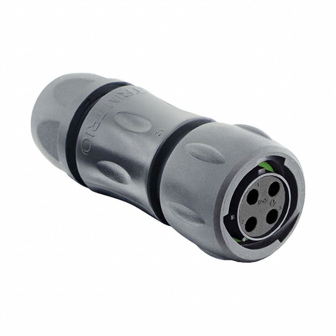 Electrical Connector: Trim Trio UTSX 12, Plug with Cable Gland, 4 Contacts, 16 A, 500V
