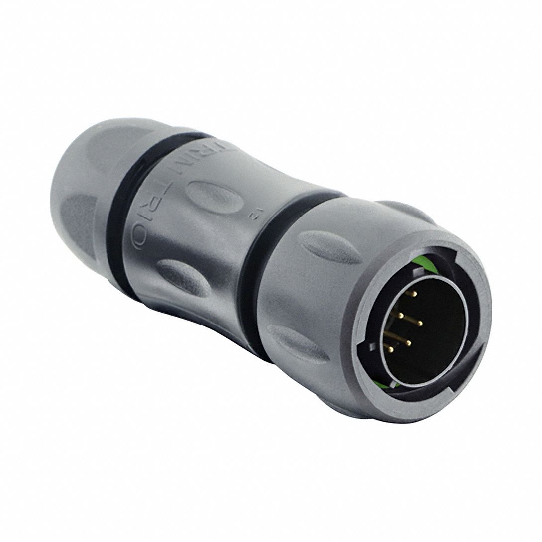 Electrical Connector: Trim Trio UTSX 12, Plug with Cable Gland, 8 Contacts, 4.5 A, 250V