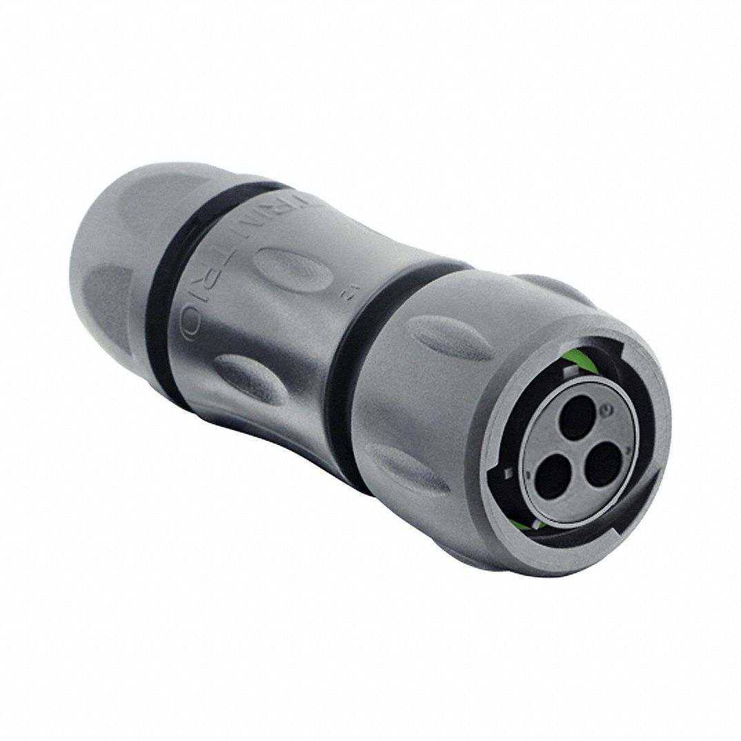 Electrical Connector: Trim Trio UTSX 14, Plug with Cable Gland, 2 + Ground Contacts, 44 A