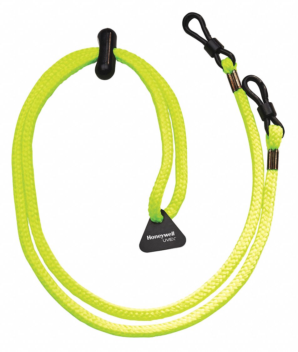HONEYWELL UVEX Eyewear Retainer, 27 1/2 in Length, Loop, Yellow, Nylon