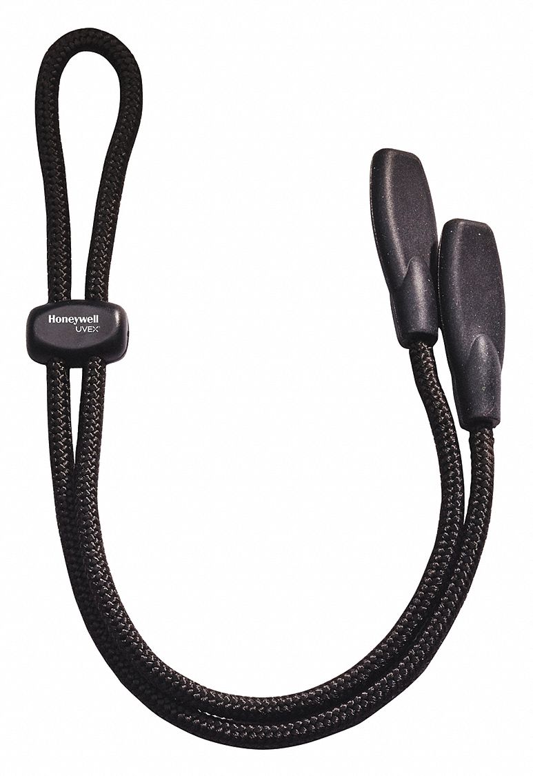HONEYWELL UVEX Eyewear Retainer, 25 in Length, Slotted Jaws, Black
