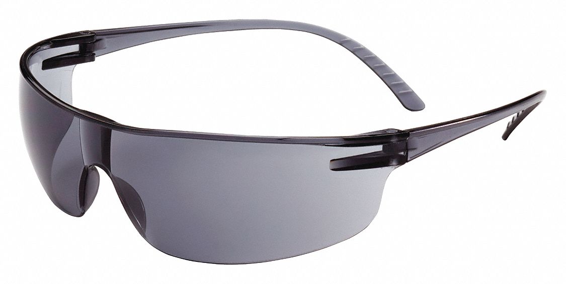 LUNETTES PROTECTION S/MONTURE, RÉSISTANCE RAYURES/PROTECTION UV, CSA/ANSI, LENTILLE GRISE, PC