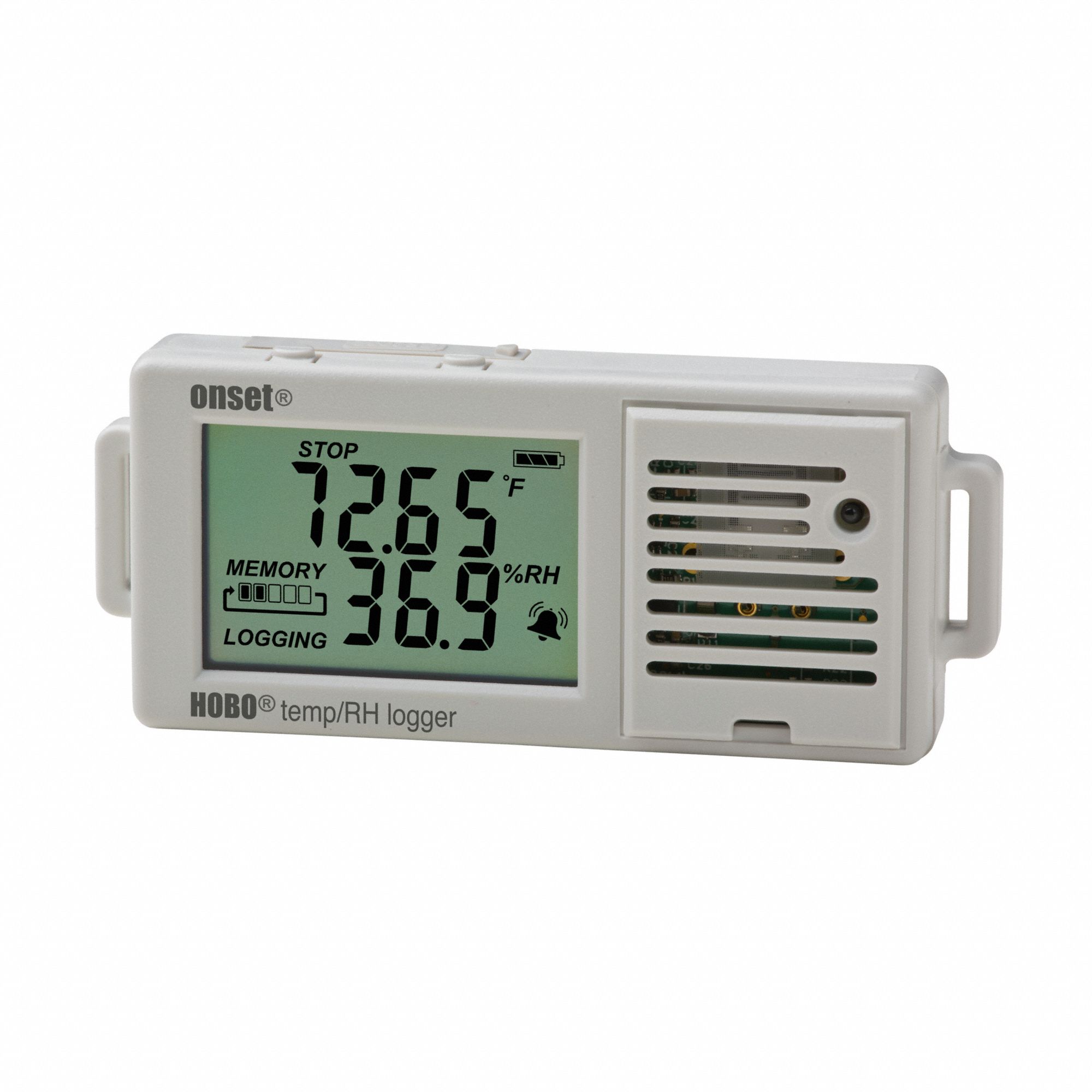 Data Logger: ±3.5% RH from 25% to 85% RH Accuracy, -4° to 158°F, 1 yr Battery Life, USB