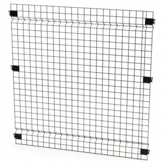 HUSKY RACK & WIRE, 4 ft H x 4 W x 1 in D, Black, Welded Wire Panel ...