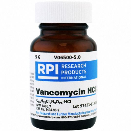 RPI, 5 g Container Size, Powder, Vancomycin Hydrochloride - 30UC49 