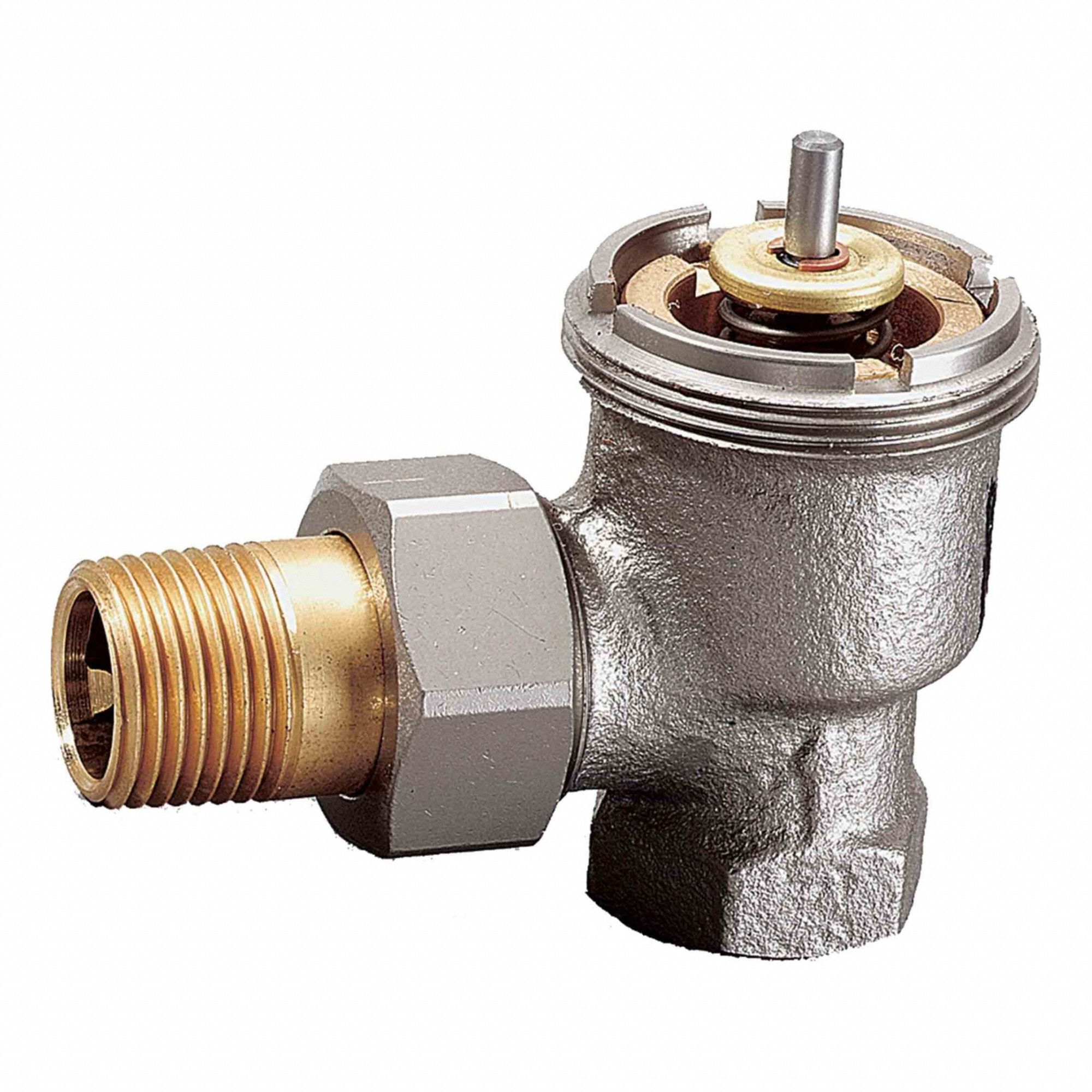 HONEYWELL HOME Thermostatic Radiator Valve: V110E1012, Thermostatic Actuators, 3UC67/3UC68/3UC69. Key specifications — Material: Bronze; Manufacturer Part Number: V110E1012; Body Style: Angle; Compatible Grainger Part Number: 3UC69; Brand: HONEYWELL HOME; Compatible with Product Type: Thermostatic Actuators; Maximum Pressure Water/Steam: 150 psi/15 psi; Pipe Connection: 3/4 in FPT.