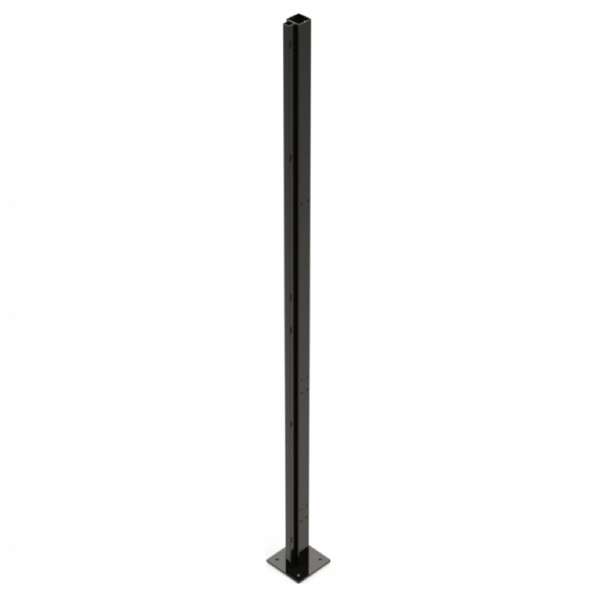 Post 3-Way: 8 ft H, Black, Powder-Coated