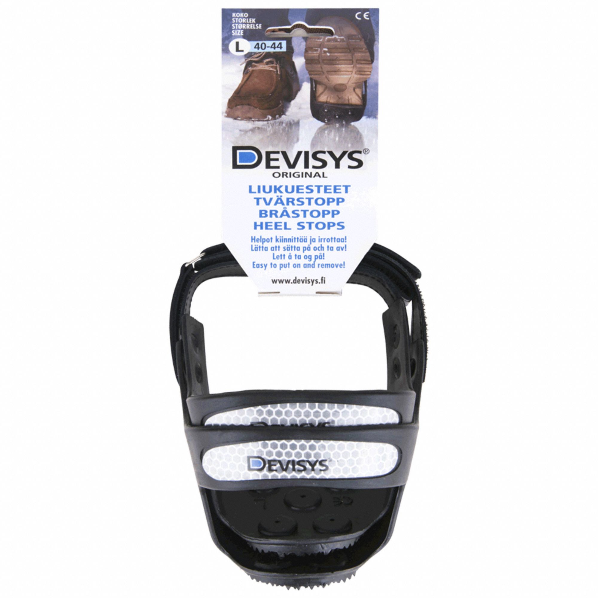 ANTI-SLIP HEEL TRACTION AID, L, BLACK, UNISEX, POLYMER BLEND