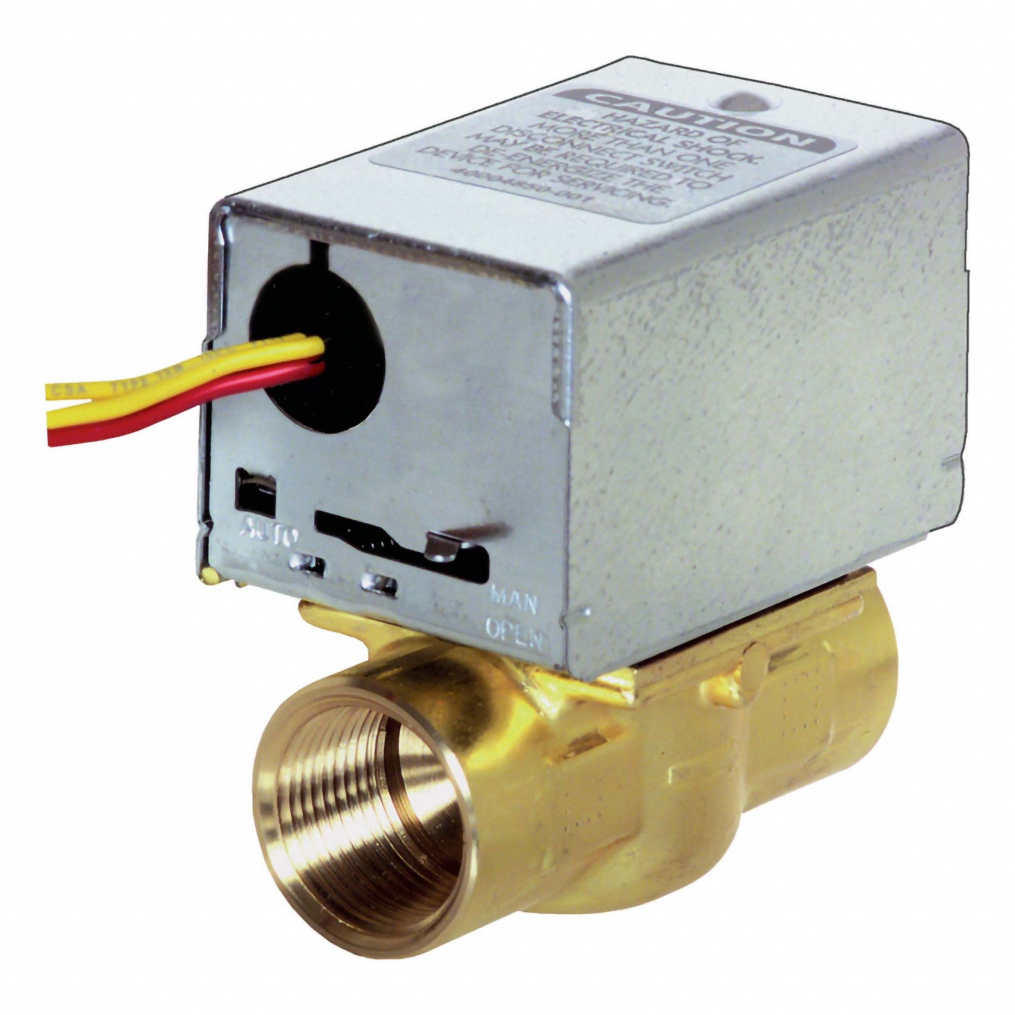 Motorized Zone Valve: 8 Cv Flow Rate, 2-Way, 1 in Female Sweat, Spring Return, NC, On/Off Signal (MPN V8043E1079). Key specifications — Actuator Voltage: 24V AC; Manufacturer Part Number: V8043E1079; Brand: HONEYWELL HOME.
