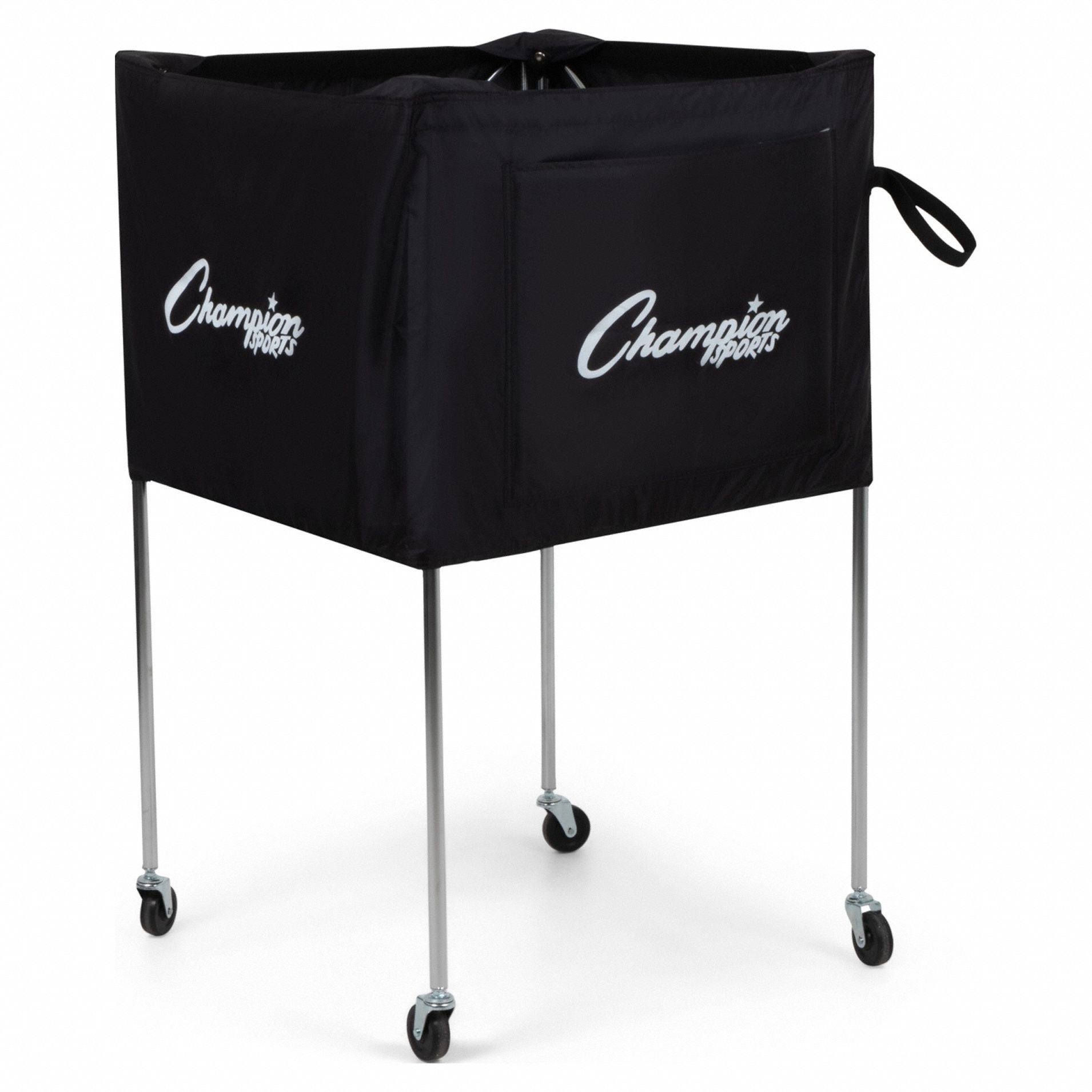 Ball Cart: 29 in Overall Lg, 24 in Overall Wd, 40 in Overall Ht, Aluminum, Black