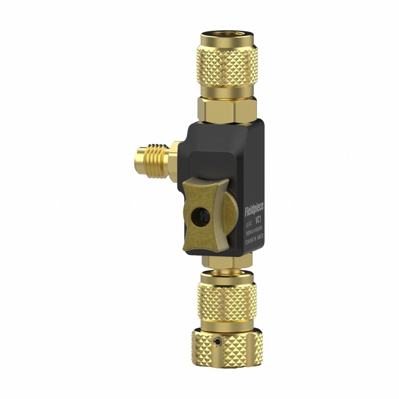 Valve Core Remover: 4 1/4 in Lg, Aluminum, 1/4 in Male SAE Right-Hand, A2L Compatible