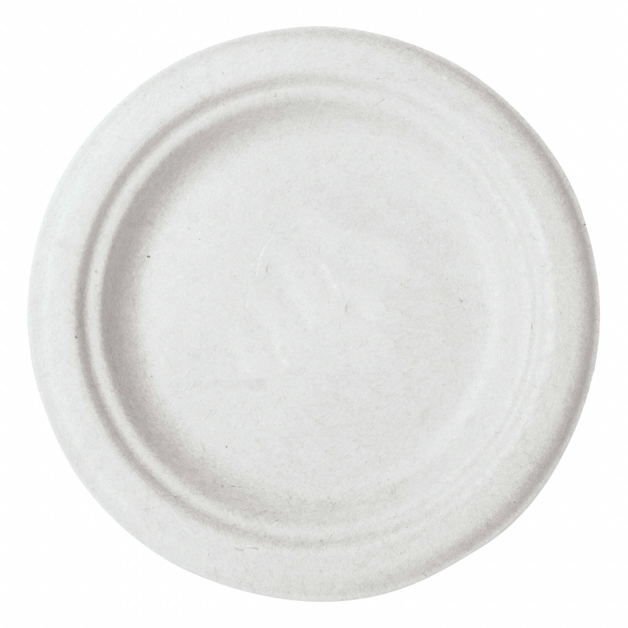 Plates: Natural Oatmeal, 6 in Disposable Plate Size, 1 Compartments, 1, 000 PK