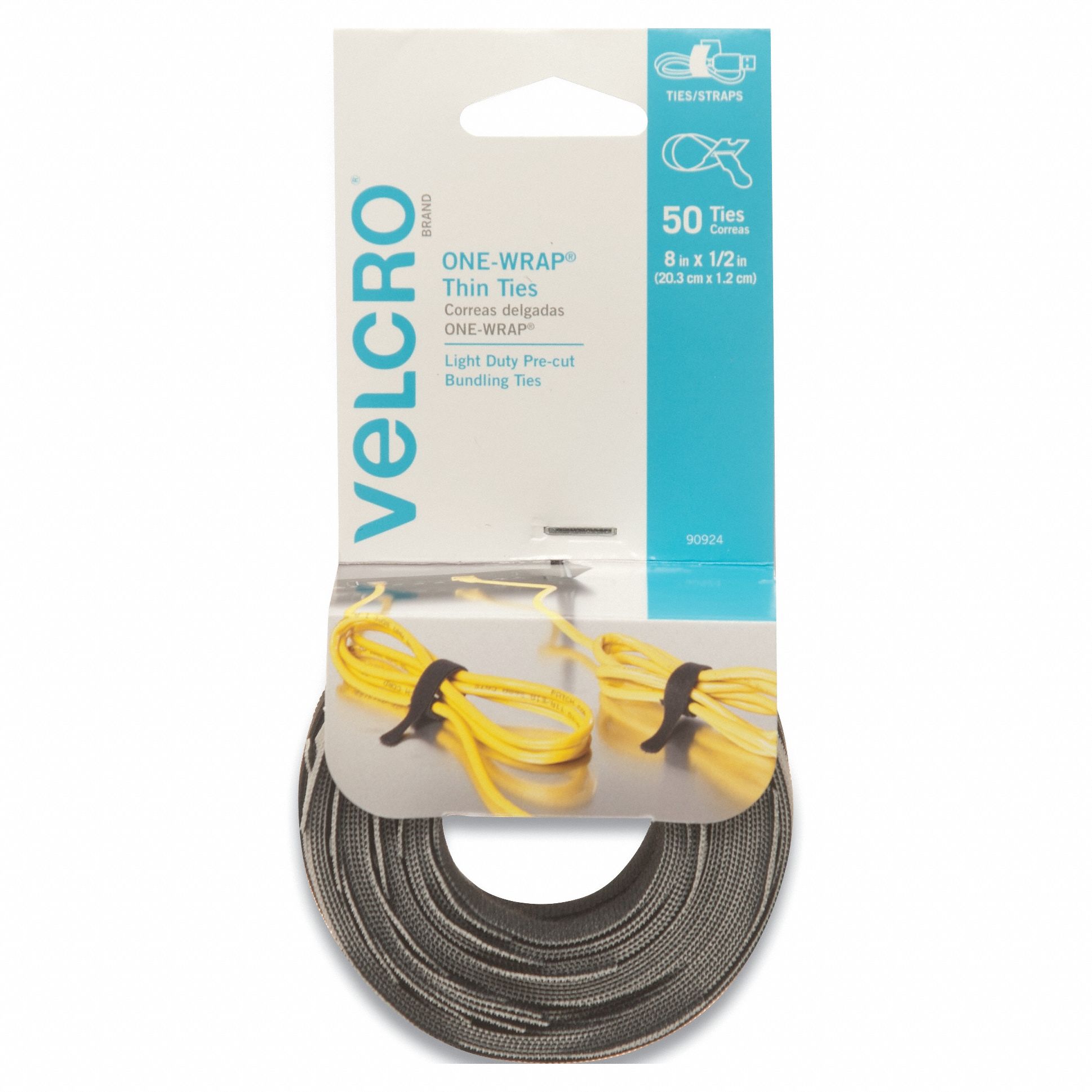 Fastener, Reusable Ties, Black, PK50