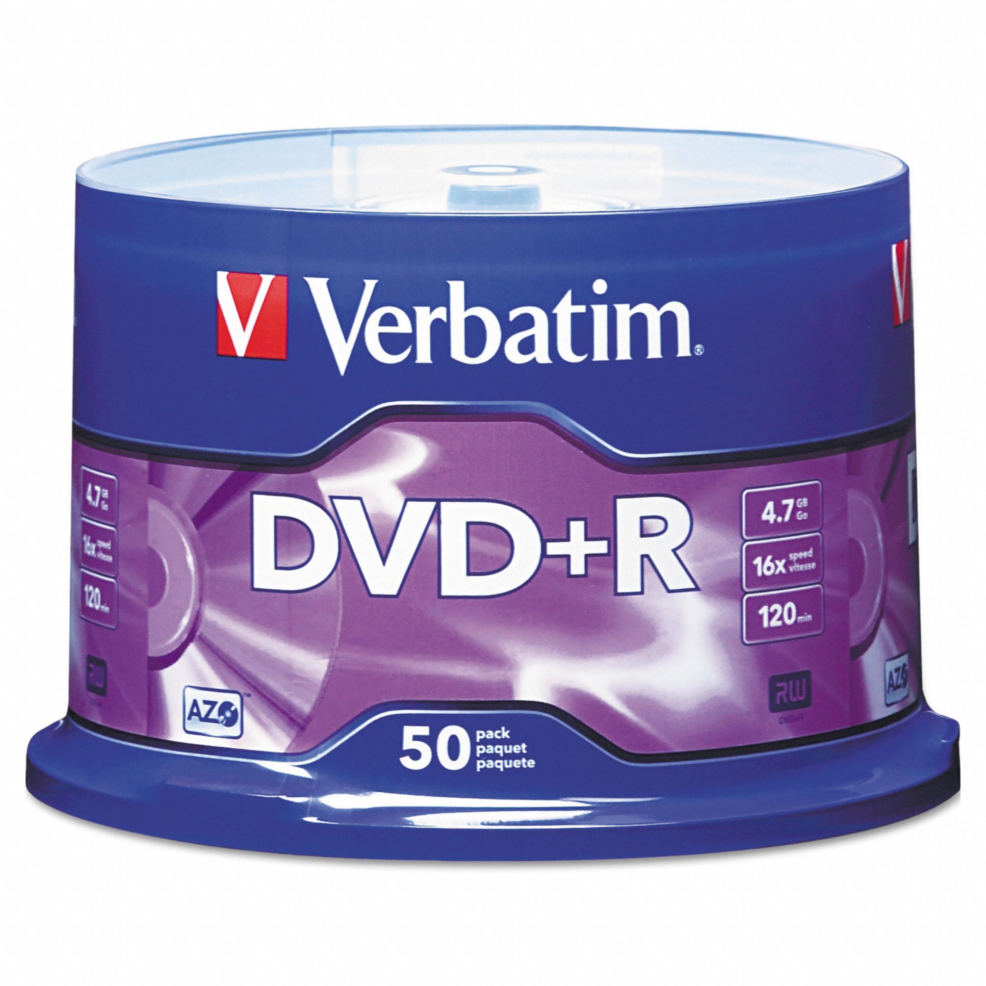 DVD-R Disc, Silver, 4.7GB Cap., PK50