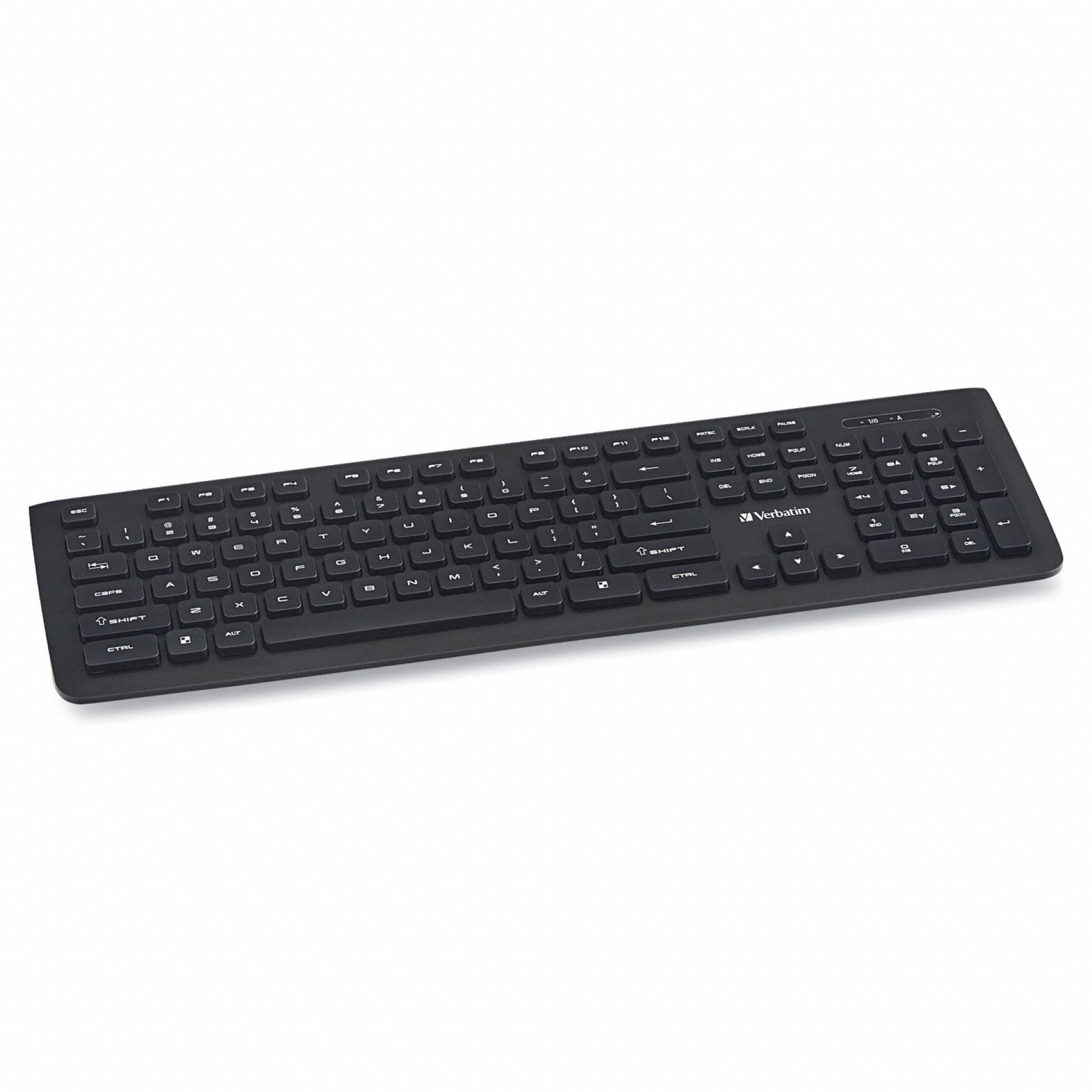 VERBATIM, USB Connection, Black, USB Computer Keyboard - 821ZZ4|99793 ...