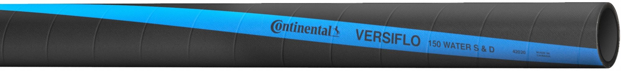 Suction and Discharge Hose: 1 1/2 in Hose Inside Dia., 150 psi, Black, 100 ft Hose Lg, Bulk Hose