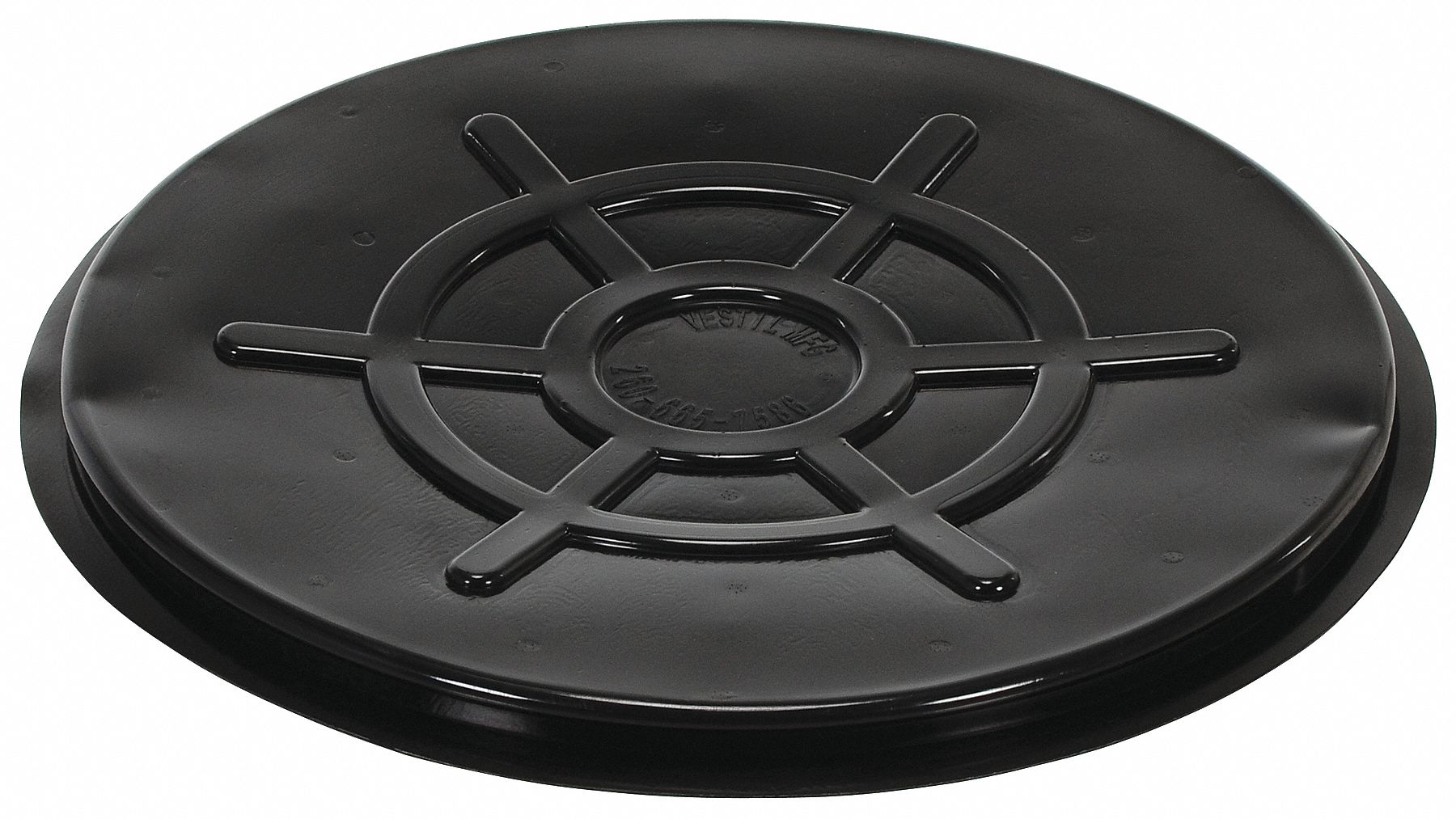 DRUM COVER CLOSE HEAD,POLYETHYLENE,BLACK