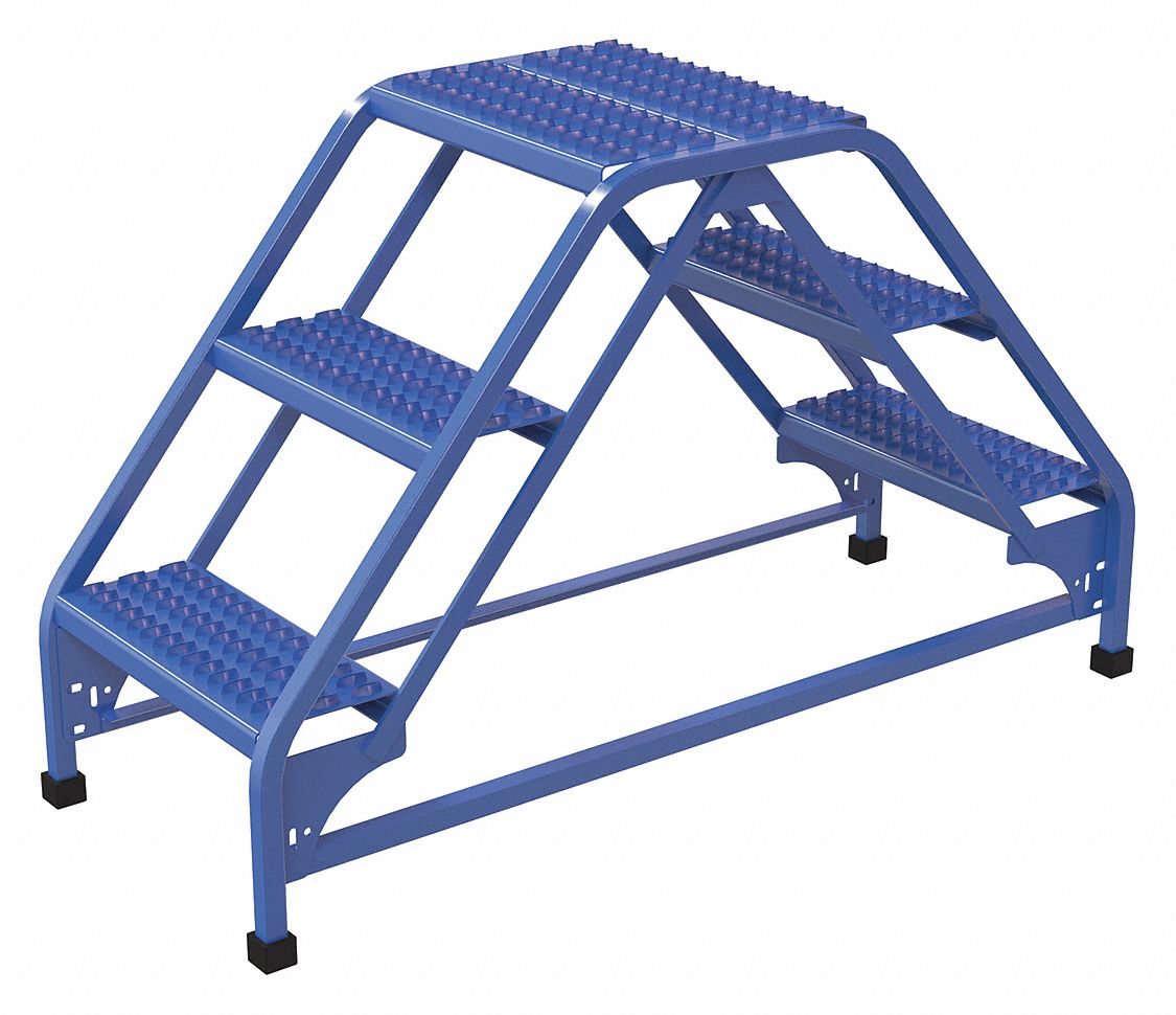 STEPLADDER,ALUMINUM,3 STEP,DOUBLE SIDED